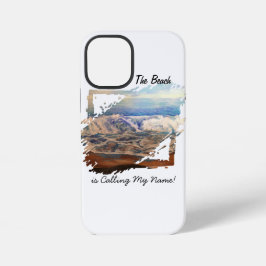 Funda Para iPhone 12 Mini Olas de Playa Azul Personalizar