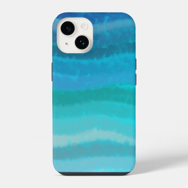 Funda Para iPhone Olas De Salado De Playa Costera Sobre Turquesa (Reverso )