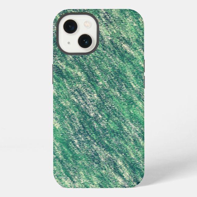 Funda Para iPhone Olas de Verde (Reverso )