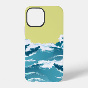 Funda Para iPhone 12 Olas del mar en estilo ukiyo-e vintage oriental. M