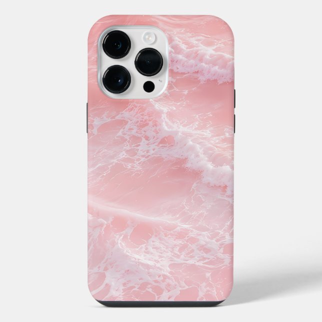 Funda Para iPhone Olas del Océano Rosa Rubor (Reverso )