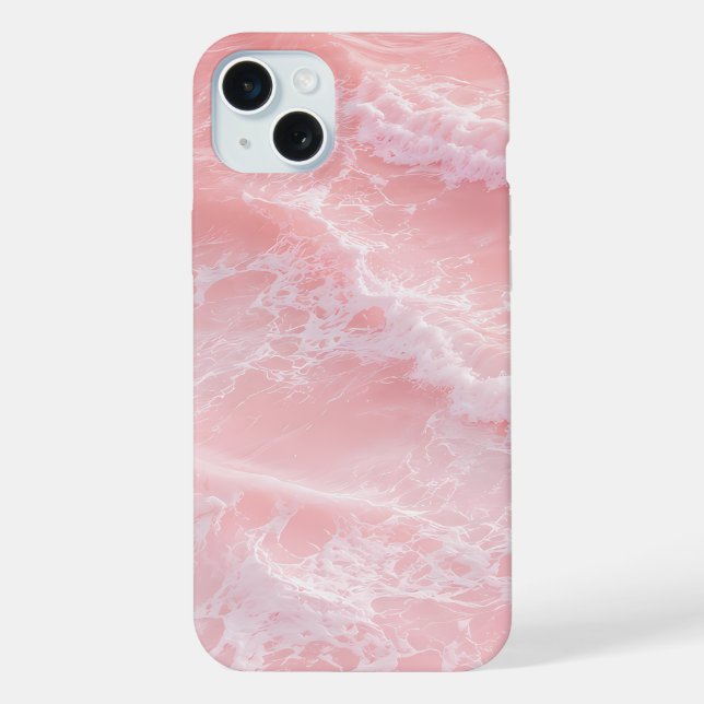 Funda Para iPhone Olas del Océano Rosa Rubor (Reverso )