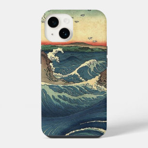 Funda Para iPhone 14 Olas Grandes Mareas Oceánicas Japonesas Elegantes