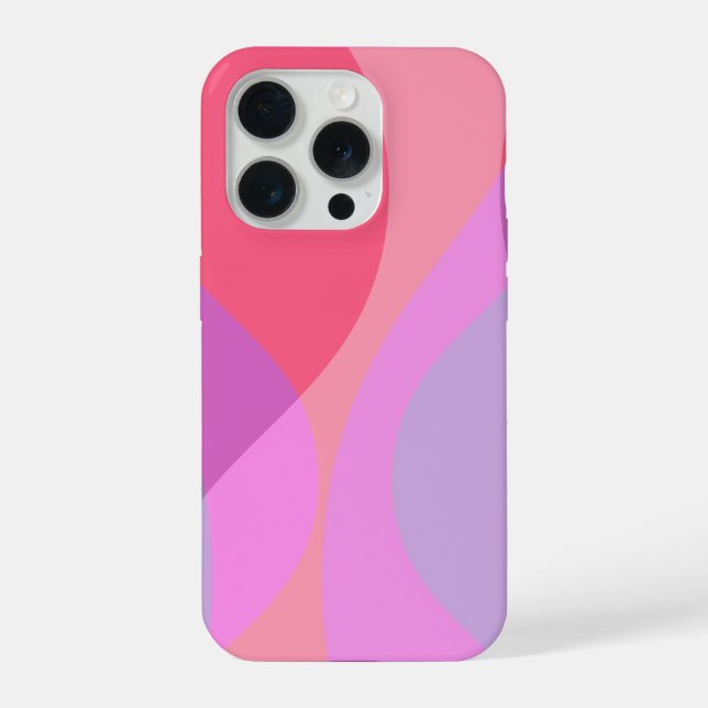 Funda Para iPhone Olas Moradas y Rosadas (Reverso )