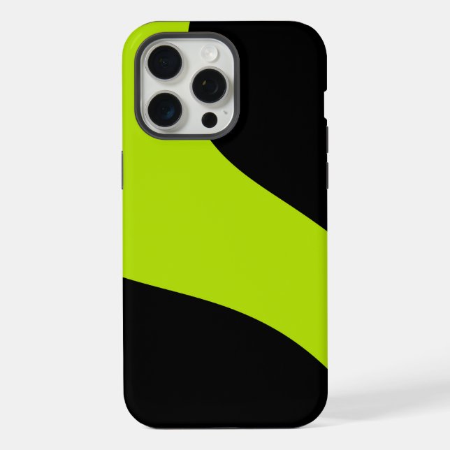 Funda Para iPhone Olas simples en verde limón (Reverso )