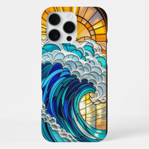 Funda Para iPhone 16 Pro Max Olas Vibrantes y Rayos de Sol Vidrio Estampado – A
