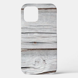 Funda Para iPhone 12 Old grey wooden plank wall textureabstract,backgro