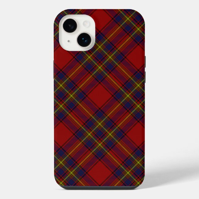 Funda Para iPhone Oliver tartan amarillo rojo platillo (Reverso)