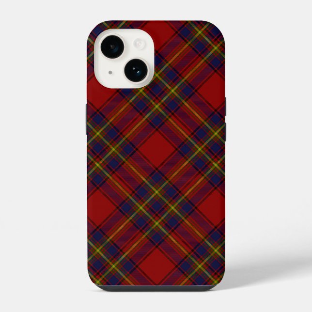Funda Para iPhone Oliver tartan amarillo rojo platillo (Reverso )