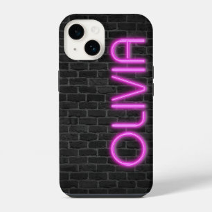 Funda Para iPhone 14 OLIVIA En luces de neón ROSA