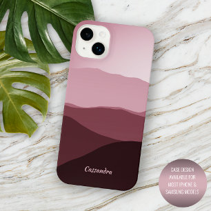Funda Para iPhone 16 Pro Max Ombre personalizado mauve taupe rosa claro abstrac
