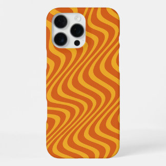 Funda Para iPhone 16 Pro Max ondas naranjas