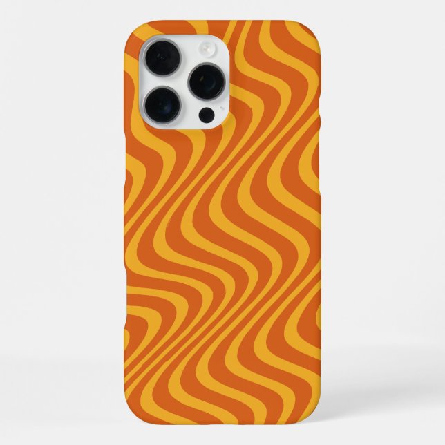 Funda Para iPhone ondas naranjas (Reverso )