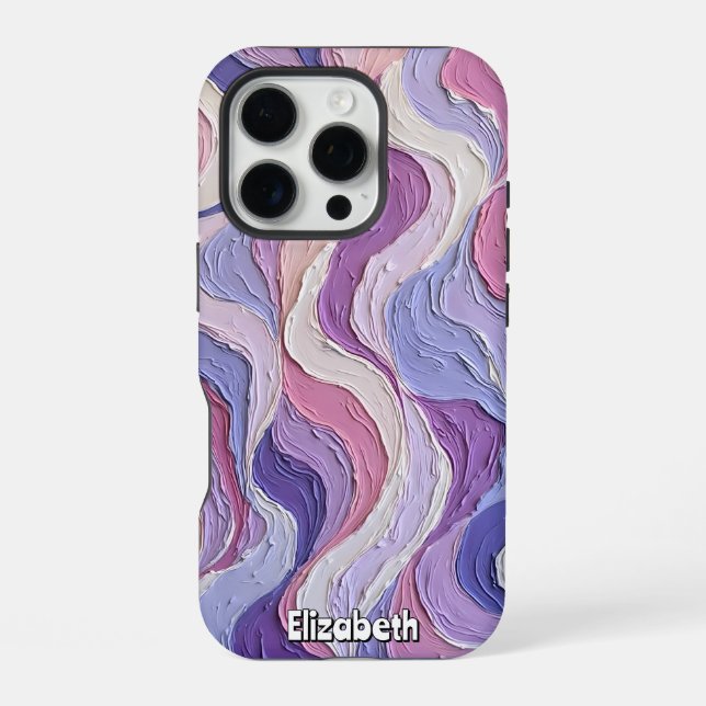 Funda Para iPhone Ondas Pastel Tangled (Reverso )
