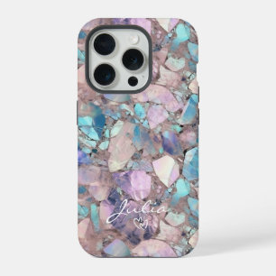 Opal Stone Pastel Shimmer Texture Pattern iPhone