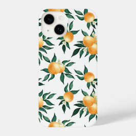 Funda Para iPhone 14 Orange Citrus Watercolor Tropical Fruit Botanical