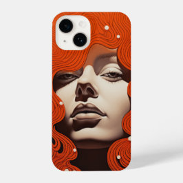 Funda Para iPhone 14 Orange Waves of Elegance Phone Case