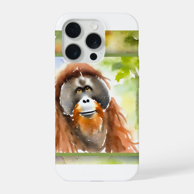 Funda Para iPhone Orangutan in Nature 160724AREF215 - Watercolor (Reverso )