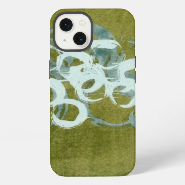 Funda Para iPhone Orbes verdes I (Reverso )