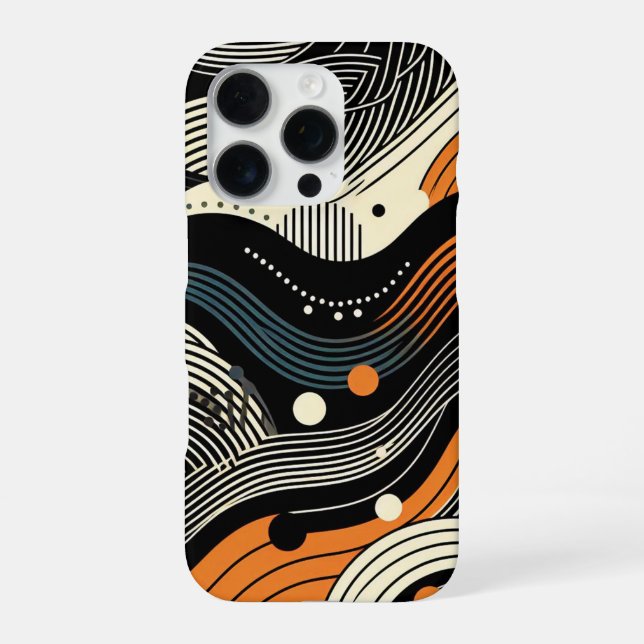 Funda Para iPhone Órbita de forma de onda (Reverso)