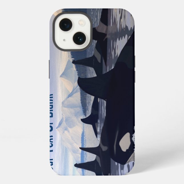 Funda Para iPhone Orca de Agua Brillante (Reverso )