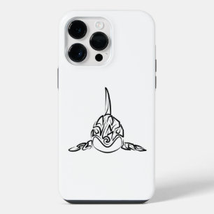 Funda Para iPhone 14 Pro Max Orca tribal negra y blanca