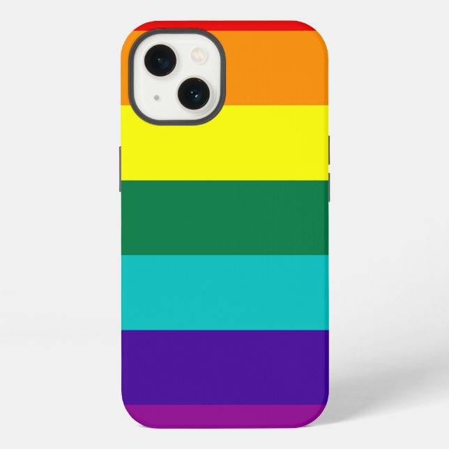 Funda Para iPhone Orgullo Arcoíris de 7 Franjas (Reverso )