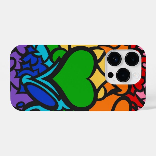 Funda Para iPhone Orgullo Arcoíris de 8 Franjas Ondulado (Reverso Horizontal)