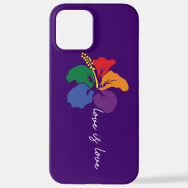 Funda Para iPhone 12 Pro Max Orgullo Gay LGBTQ - AMOR A LA Flor Arcoiris