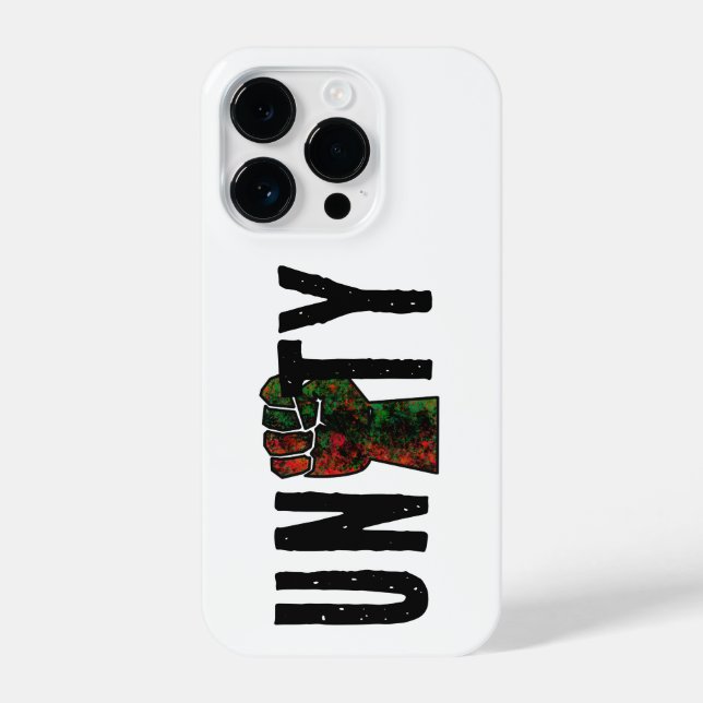 Funda Para iPhone orgullo negro puño rojo verde panafricana unidad d (Reverso )
