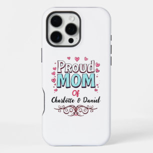 Funda Para iPhone 16 Pro Max Orgullosa Mamá de Día de la Madre Sentimental