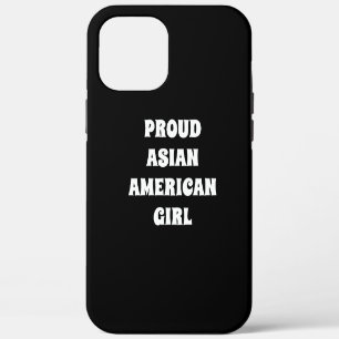 Funda Para iPhone 12 Pro Max Orgulloso Chica asiático-americano, blanco negro