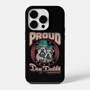 Funda Para iPhone 14 Pro Orgulloso perro Bulldog papá, regalo del Día del P