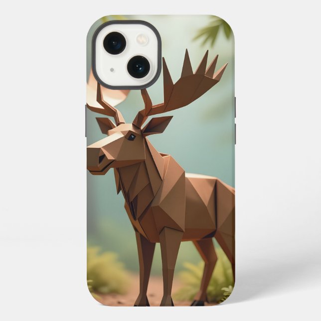 Funda Para iPhone Origami Moose (Reverso )