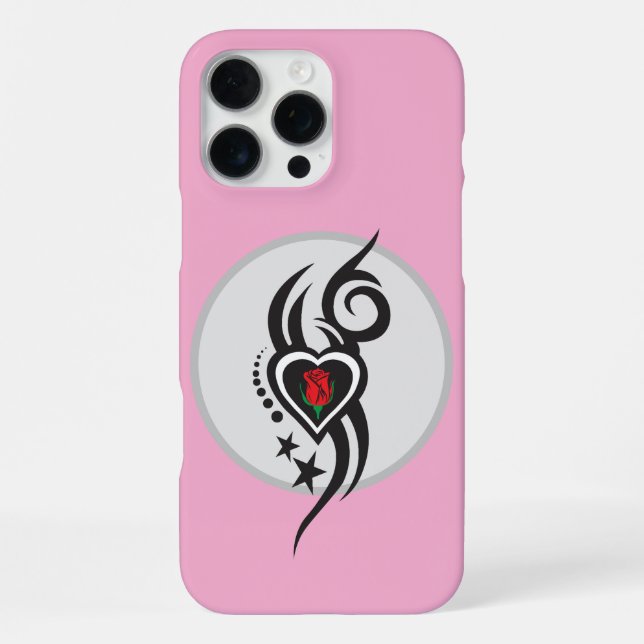 Funda Para iPhone Ornamental Floral Heart Tattoo  (Reverso )
