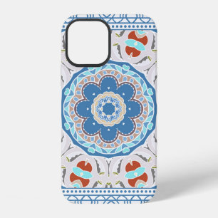 Funda Para iPhone 12 Ornamento colorido decorativo sobre fondo blanco, 