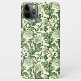 Funda Para iPhone 11Pro Max Ornate dark green acanthus leaves pattern