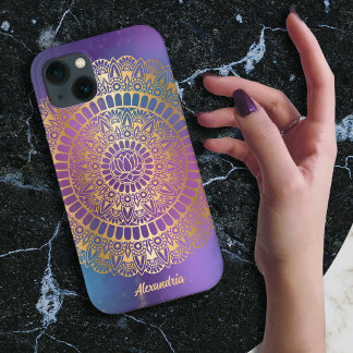 Oro elegante en Nebula brillante Lotus Henna Manda