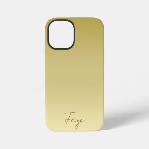 Funda Para iPhone 12 Mini Oro moderno tipografía de lujo floral acuarela gr