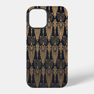 Funda Para iPhone 12 Oro negro Art Deco: Retro.