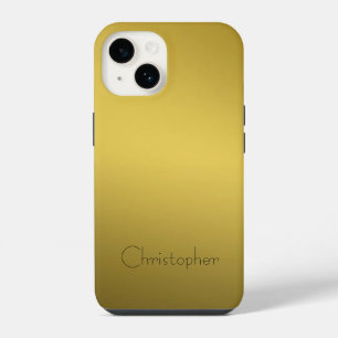 Funda Para iPhone 14 Oro titanio Acero inoxidable Imprimir 15