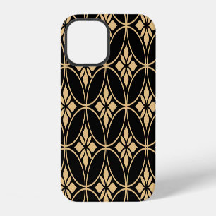 Funda Para iPhone 12 Oro y negro: Resumen de la cosecha floral