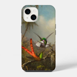 Funda Para iPhone 14 Orquídea con dos colibríes Heade