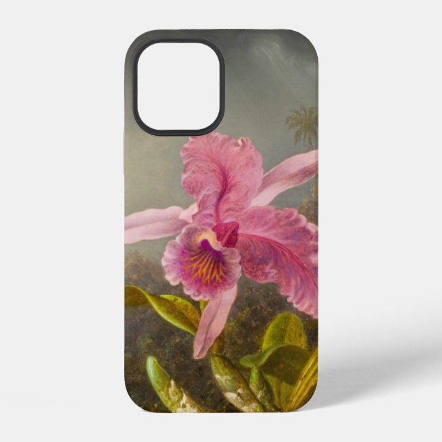 Funda Para iPhone Orquídea con dos colibríes Heade (Reverso )