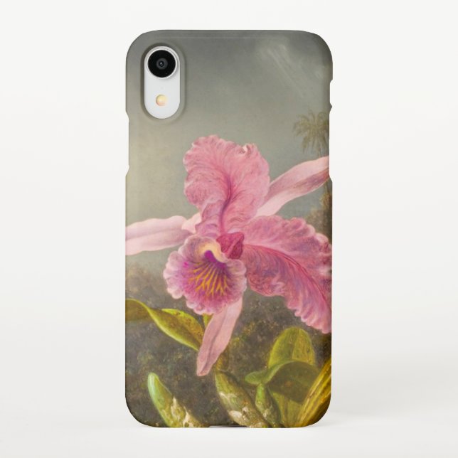 Funda Para iPhone Orquídea con dos Hummingbirds Heade (Reverso)