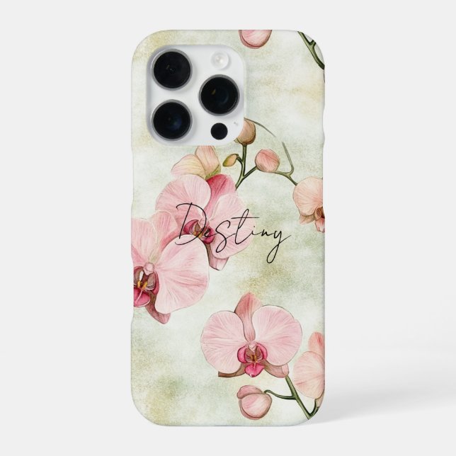 Funda Para iPhone Orquídeas rosadas de bonito (Reverso)