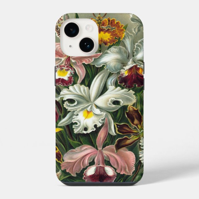 Funda Para iPhone Orquídeas Vintage (Reverso )