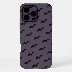 Funda Para iPhone 16 Pro Max Oscuro Morado Bruja Gótica Bat Halloween