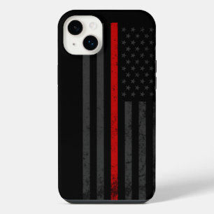 Funda Para iPhone 14 Plus Oscuro y robusto Bandera de línea roja de bomber