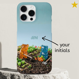 Funda Para iPhone 16 Pro Max Ositos de gominola para jardinería blandita con no